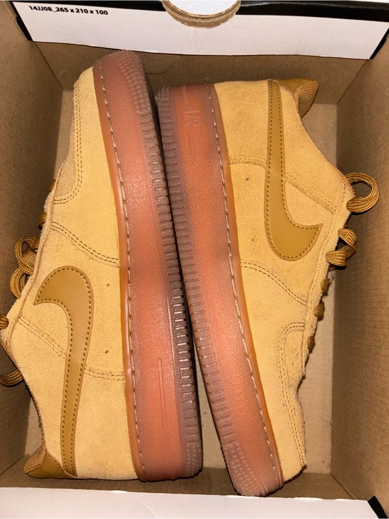 Nike Other - Nike Air Force size 5 youth Wheat Suede Sneakers - Tan